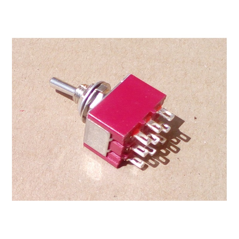 3PDT ON-OFF-ON Toggle Switch