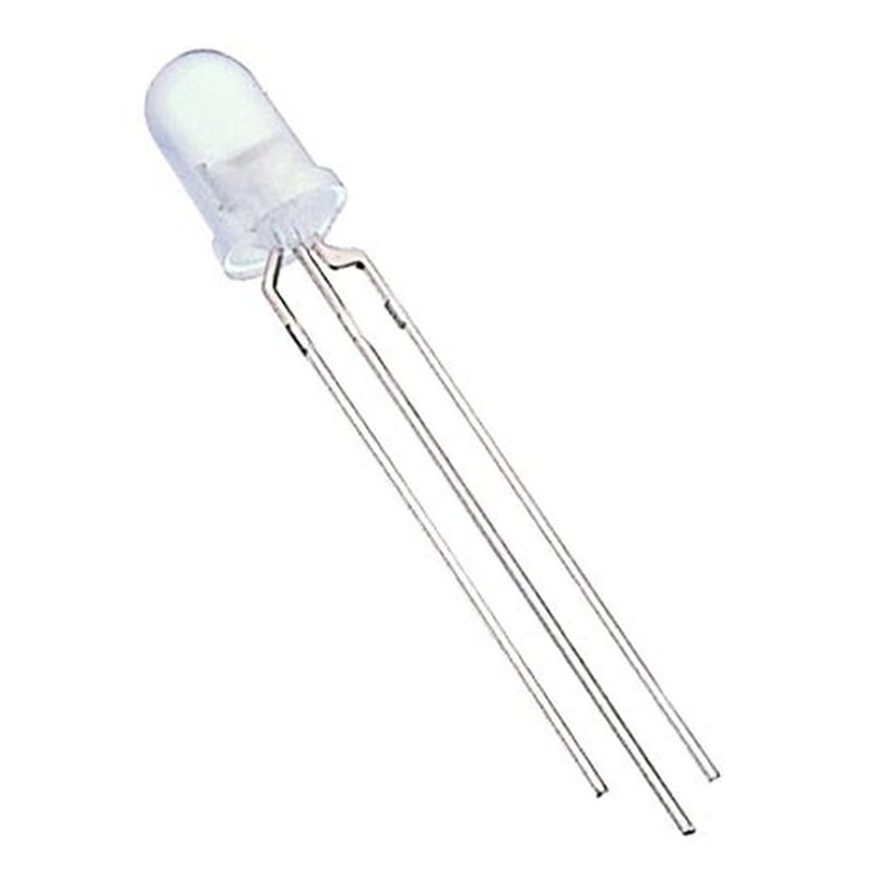 LED Bi-color 5mm clear common cathode red/green