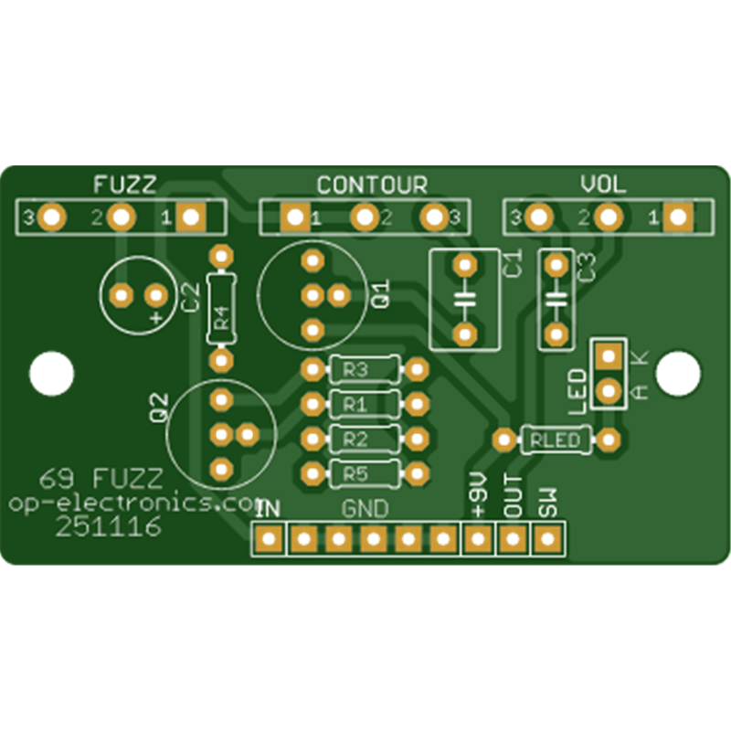 69 Fuzz PCB