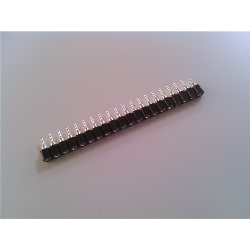 Pinheader FEMALE 20pin 1x20 2.54mm